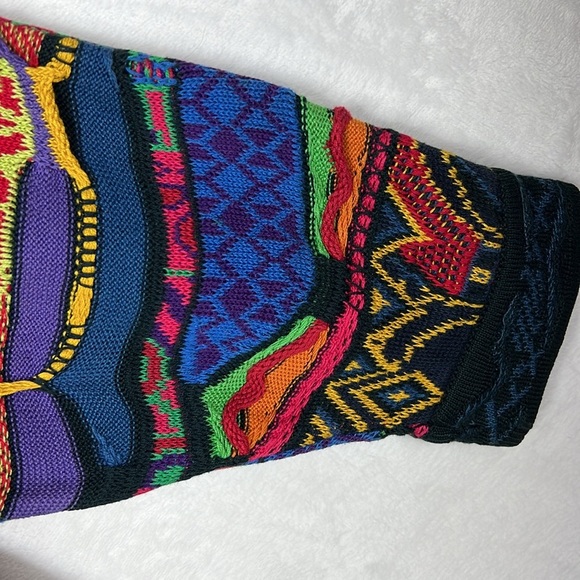 Rare Coogi Jungle Animal Knit Multicolor Retro Biggie Vintage HolyGrail Sweater - Picture 6 of 17